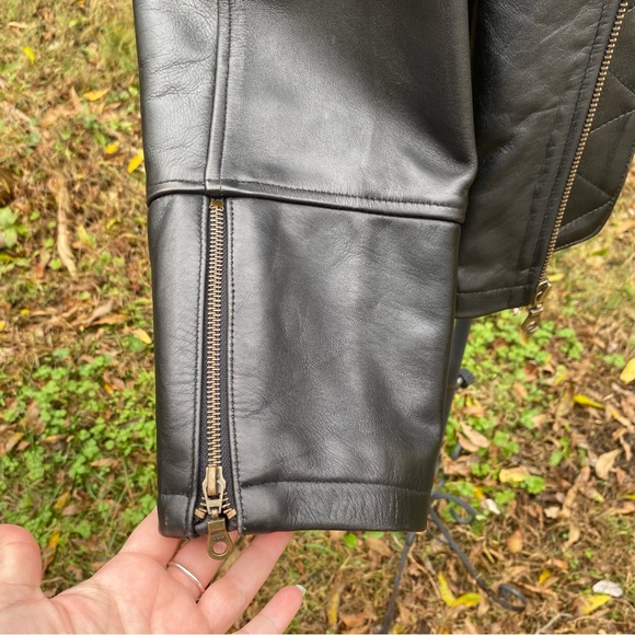 Sea Dream Black Genuine Leather Coat with Removable Thinsulate Liner - Picture 8 of 16